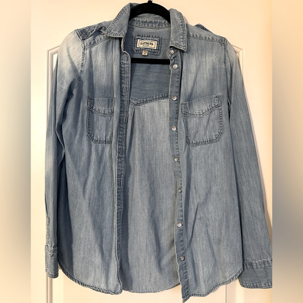 Express Denim Button Up/Cardigan (XS)